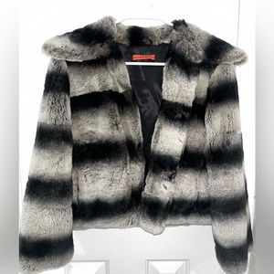 100% Rabbit Fur Coat Alice and Olivia
